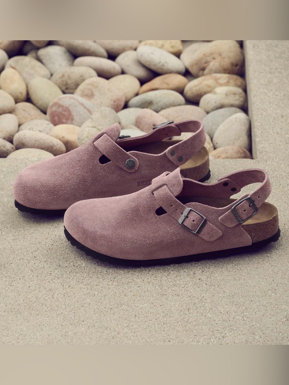 New Birkenstock Tokio Clogs Faded Purple Suede - Picture 2 of 7